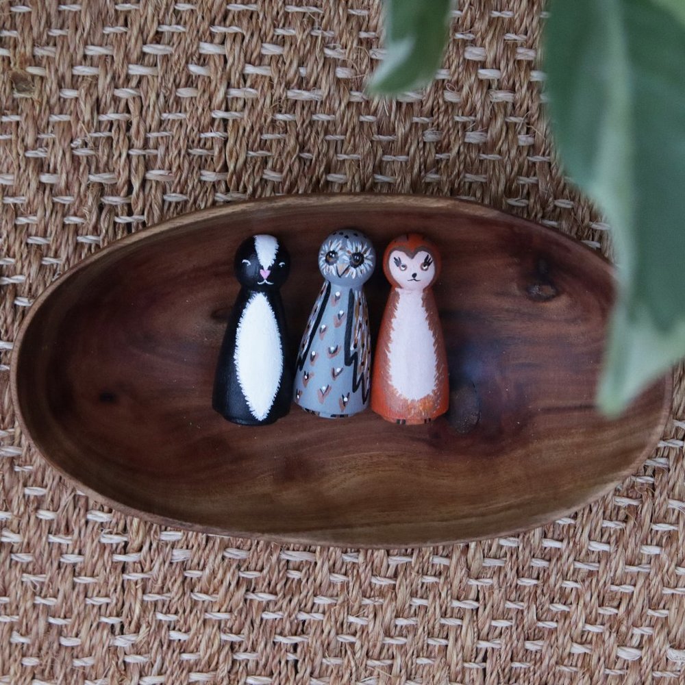 Woodland Peg Dolls, Montessori Toys, Waldorf  Toys